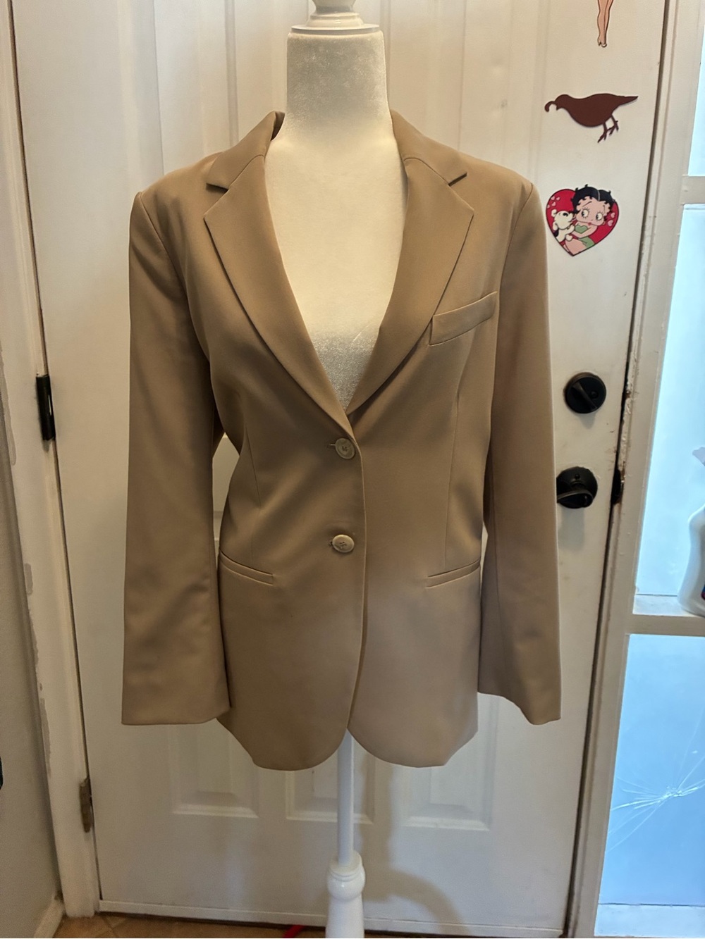 H&M Beige Single-Breasted Blazer